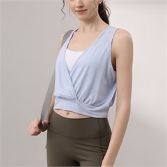 AYM037263 Jacquard Nylon Sleeveless Yoga Vest Fitness Top Aoyema wholesale