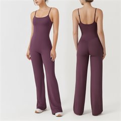 AYM040190 Seamless One-Piece Flared Leg Yoga Pants with Adjustable Straps Butt-Lifting Fitness Aoyema wholesale