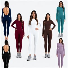 AYM044460 Long-Sleeve Full-Body Suit with Snap Closure Quick Dry With Padding Fitness Aoyema wholesale
