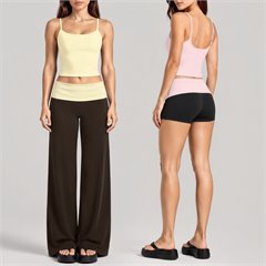 AYM044240 Quick Dry Backless Sports Bra and High-Waist Yoga Pants Set Aoyema wholesale