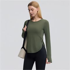 AYM043950 Long Sleeve Loose T-Shirt Fitness Yoga Plus Size Aoyema wholesale