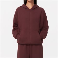 AYM043909 Hooded Sweatshirt Oversized Thickened Zip-Up Jacket Aoyema wholesale