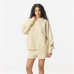 AYM044256 Fleece Crewneck Sweatshirt and Shorts Set Aoyema wholesale