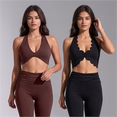 AYM044493 Sleeveless Vest Fitness Top with Lace Trim Aoyema wholesale