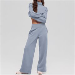 AYM044402 Wide-Leg Pants and Turtleneck Top Set Fitness Aoyema wholesale