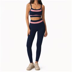 AYM044504 High-Waist Butt-Lifting Yoga Leggings and Matching Tank Top Set Aoyema wholesale